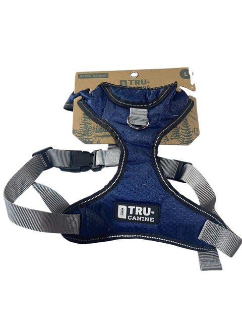 tru canine no pull harness blue