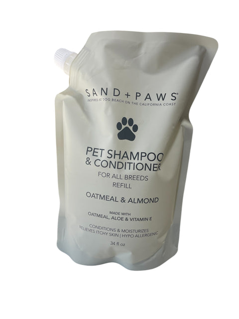 sand and paws shampoo and conditioner 34 flo oatmeal and almond