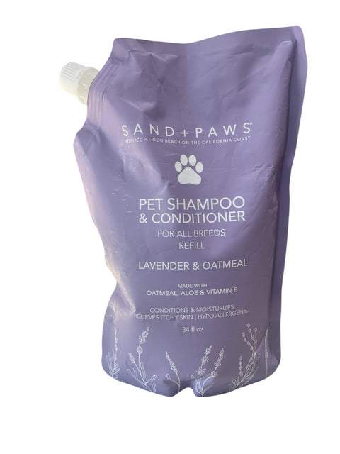 sand and paws shampoo and conditioner lavander and oatmeal 34 fl