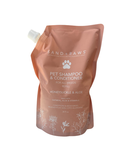 sand and paws shampoo and conditioner honeysuckle and aloe 34 fl