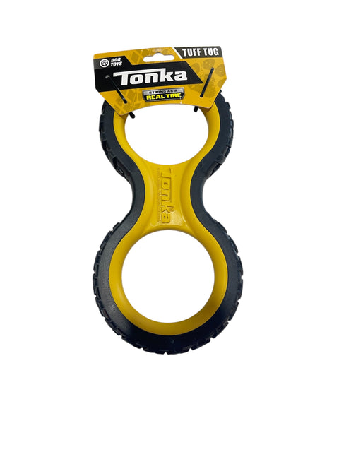 tonka strong as a real tire tuff tug dog toy