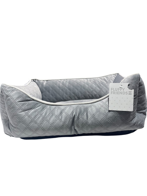 dog bed fluffy friends gray color 19-16 in