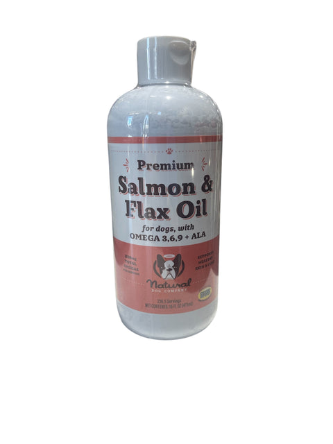 premium salmon and flax oil for dogs with omega 3,6,9 and ALA