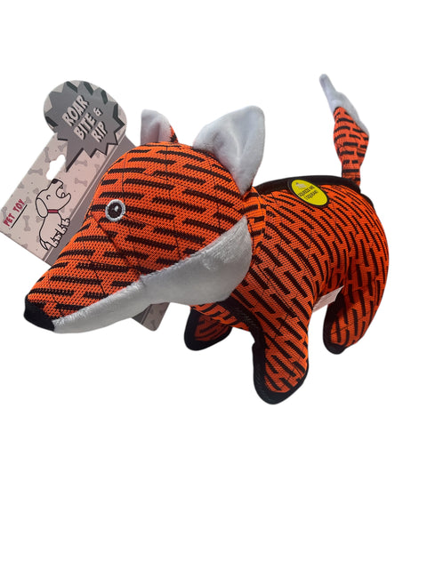 dog toy roar bite and rip fox squeaker 13 inches