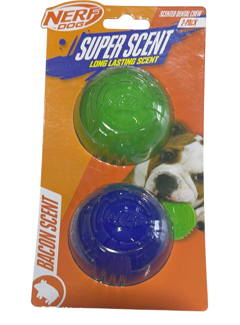 nerf dog super scent 2 pack bacon scent