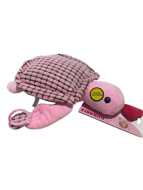 tuff toys durable pink turtle 12 inches long