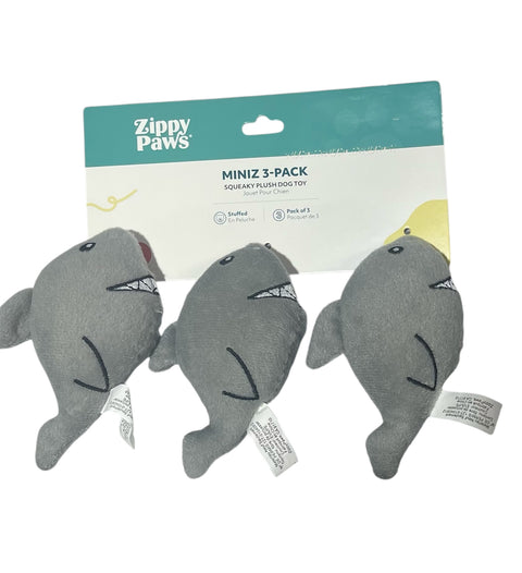 zippy paws mini 3 pack sharks !!