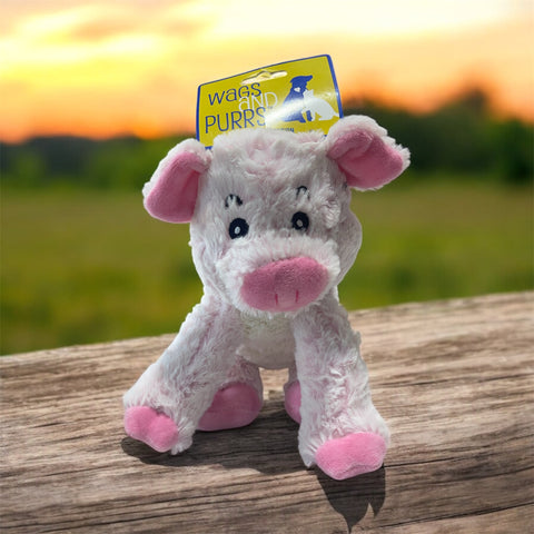 wags and purrs pig pink 11 inches