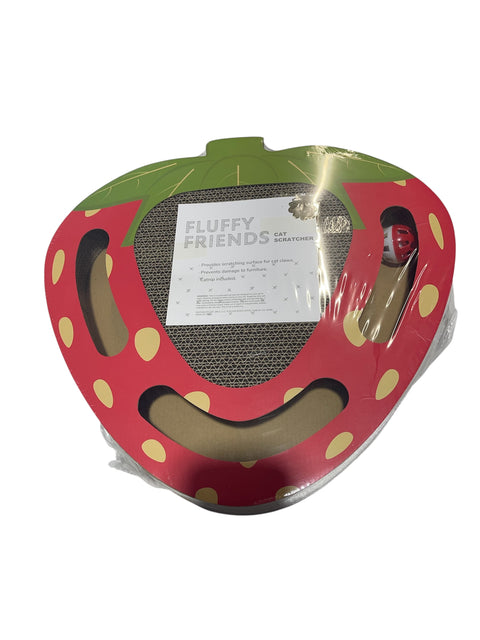 cat scratcher catnip included strawberry shape