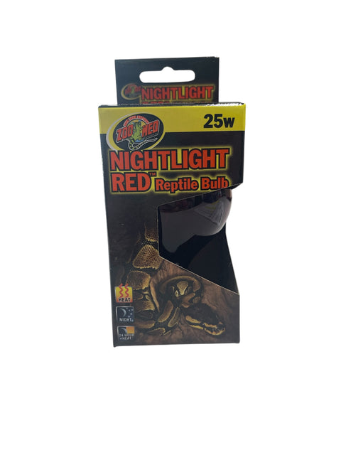 Zoo Med Nightlight Red Bulb for Reptiles, 25 Watts