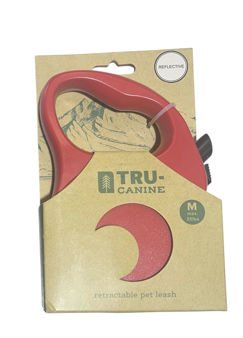 tru canine retractable leash medium 16 feet for up to 55 lbs dogs only