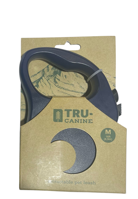 tru canine retractable leash medium 16 feet for up to 55 lbs dogs only