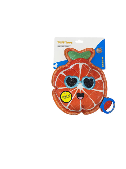 tuff toys orange squeaker 7 in