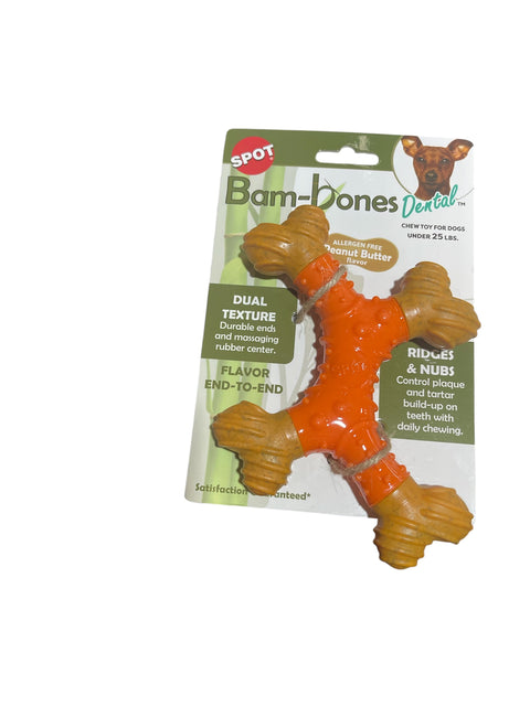 bam bones dental peanut butter scented under 25 lbs