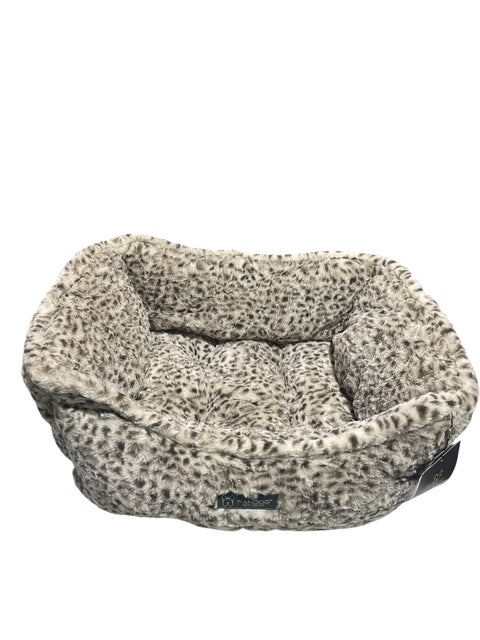 nandog dog bed 20-22 in leopard print reversible