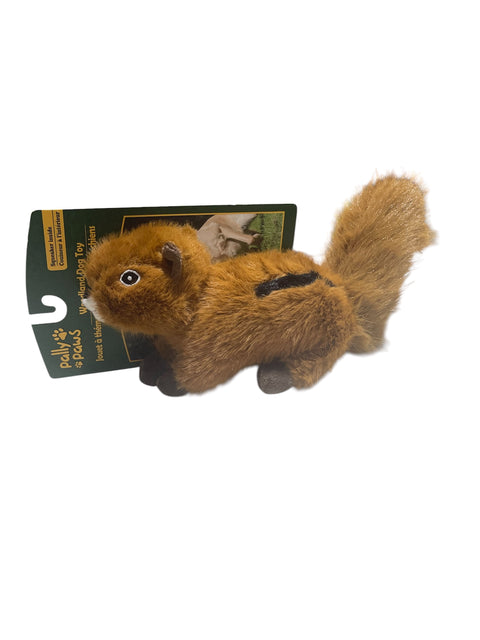 pally paws woodland dog toy squeaker squirrel 11 in