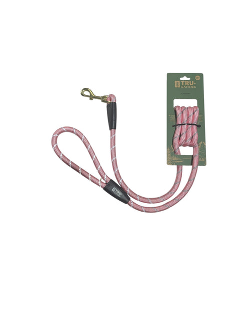 tru canine climbing rope leash 6 feet rose gold