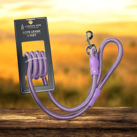 london fog rope leash 6 feet lavander