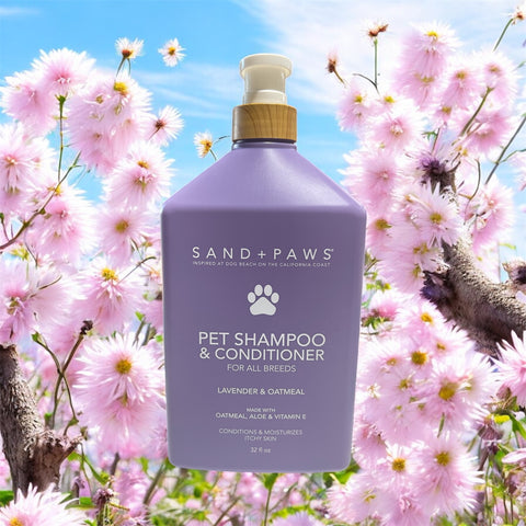 sand and paws shampoo and conditioner lavander and oatmeal 32flo