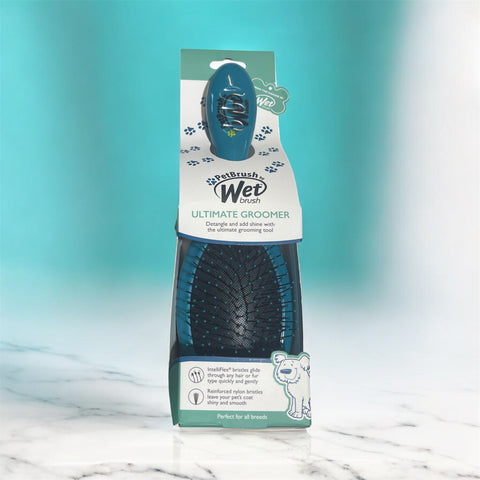 wet brush pet brush detangler and add shine with ultimate double side brush