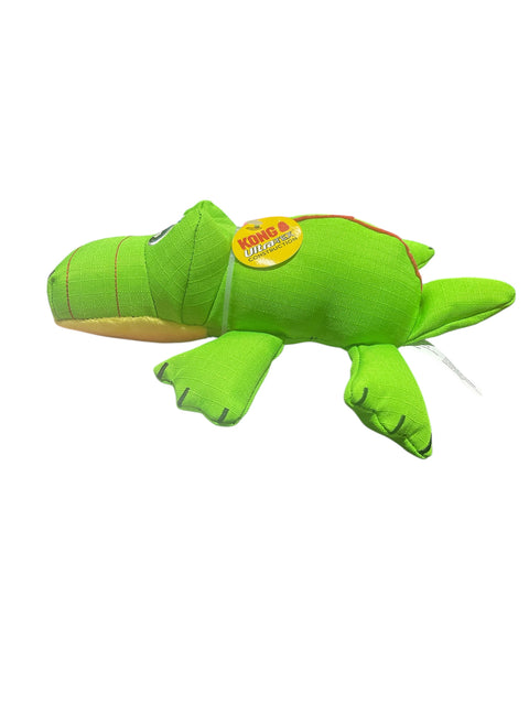 kong dog toy green alligator ultra tex construction 10 in
