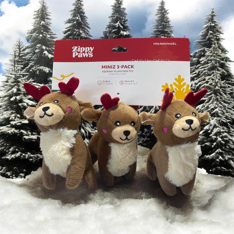 zippy paws 3 pack reindeer