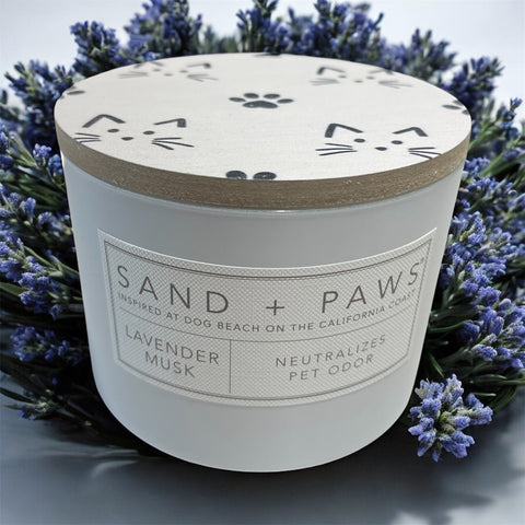 sand and paws candle lavander musk