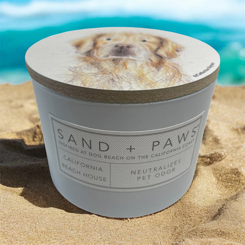 sand and paws candle california beach house