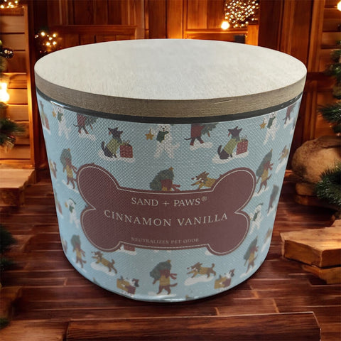 sand and paws candle cinnamon vanilla