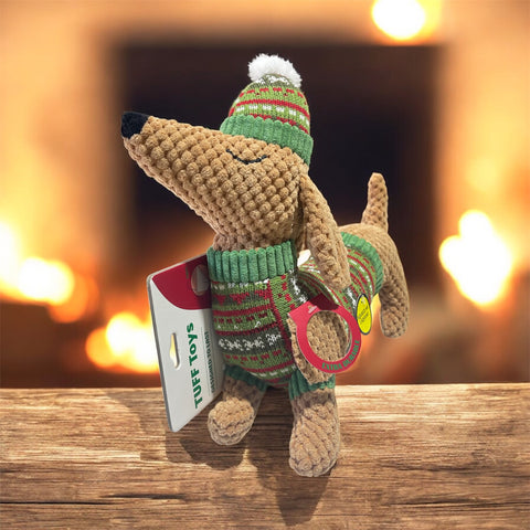 tuff toys christmas Winnie dog