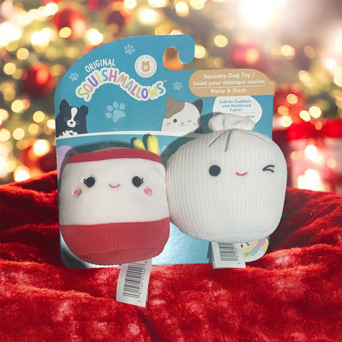original squishmallows 2 pack dog toy