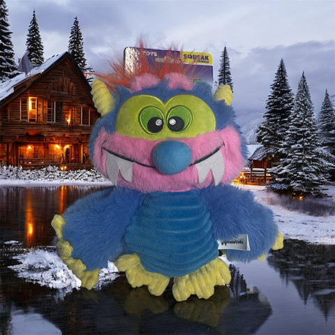 my pet monster squeaks and crinkle dog toy 9 “