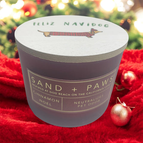 sand and paws candle cinnamon noel