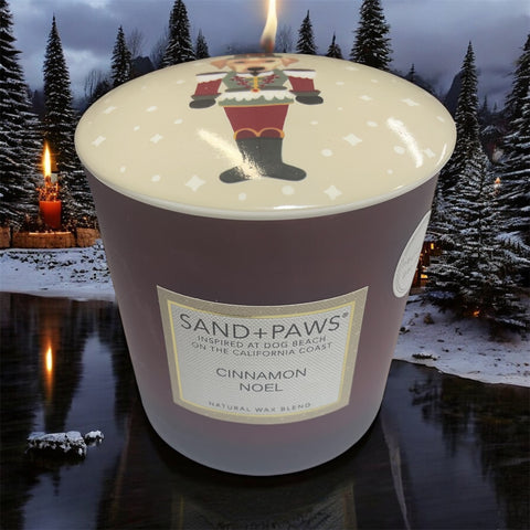 sand and paws candle cinnamon noel