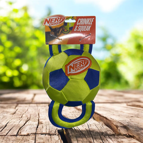 nerf dog crinkle and squeak dog toy 6”