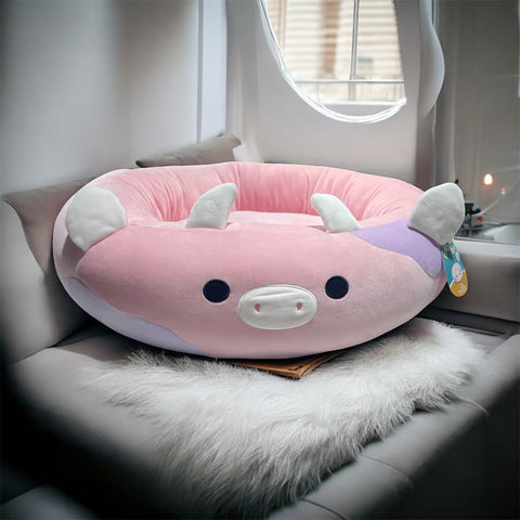 squishmallow dog bed patty the cow 21” small