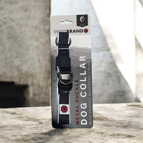 swiss brand dog collar with padded neoprene lining medium size