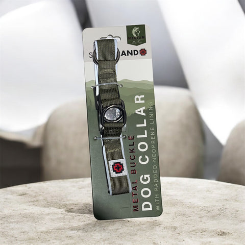 swiss brand dog collar with padded neoprene lining medium size