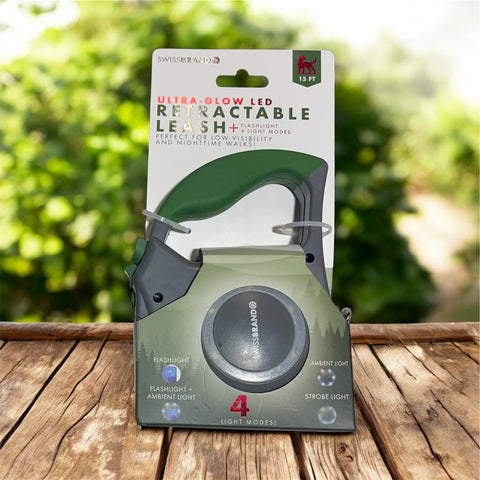 swiss brand ultra glow led retractable leash 15 f