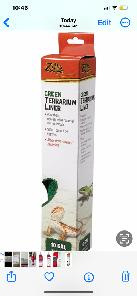 Zilla Green Terrarium Liner 10 Gallon Tanks - (9.75" L x 19.75" W) - Pack of 12