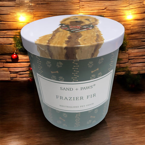 sand and paws candle frazier fir