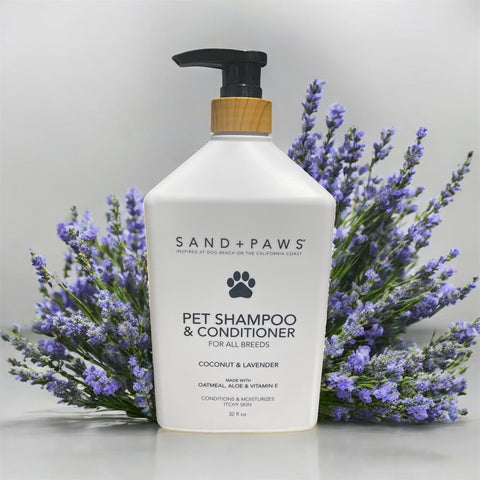 sand and paws pet shampoo and conditioner coconut and lavander 32 flo