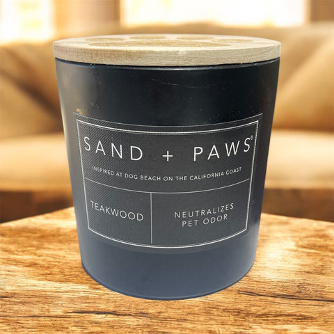 sand and paws candle teakwood