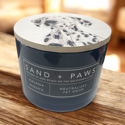 sand and paws candle neutralizes pet odor havana nights