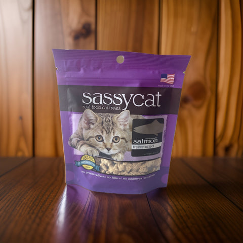 sassy cat treats salmon freeze dried 0.88 oz