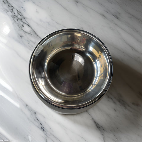 pet bowl black-stainless steel 7x3