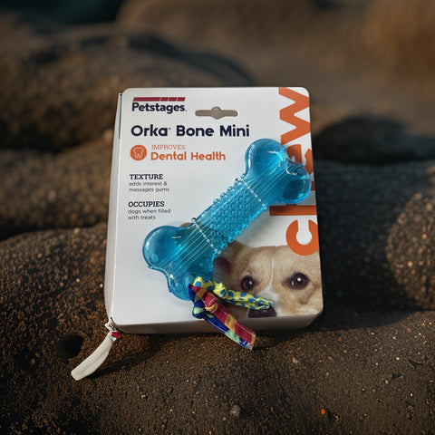 orka bone mini dental toy for theeding puppies