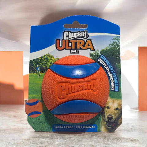 Chuckit! Ultra Ball Dog Toy - Size XL - For Dogs 100+ lbs - Made from Durable Rubber - Super Bouncy - Floats in Water - 3.5-inch Diameter -