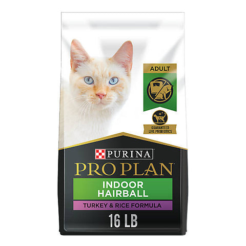 Purina Pro Plan Focus Indoor Adult Dry Cat Food - With Vitamins, High Fiber, Turkey & Rice 16 lbs