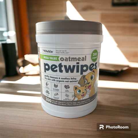 pet wipes oatmeal 200 count